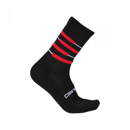 Castelli Incendio Socks Gre S/M black/red