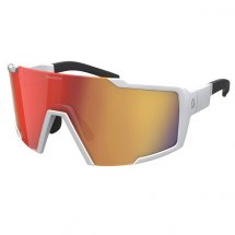 SCOTT Shield Sonnenbrille white matt/red chrome