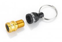 XLC Ventiladapter inkl. Schlüsselring gold