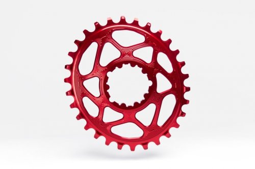 AbsoluteBlack Direct Mount Kettenblatt, SRAM GXP, oval, rot (6mm offset)