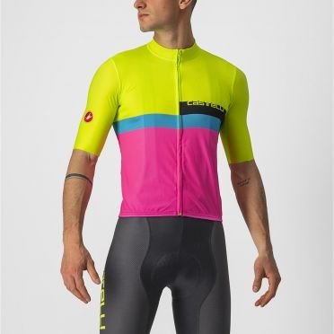 CASTELLI A Blocco Jersey grn/rosa XL