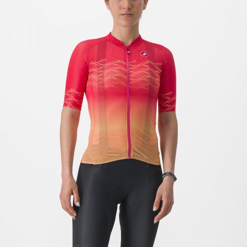 CASTELLI Climbers 2.0 Women Jersey hibiscus/soft orange L