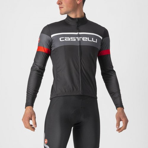 CASTELLI Passista Jersey light black/dark gray-red