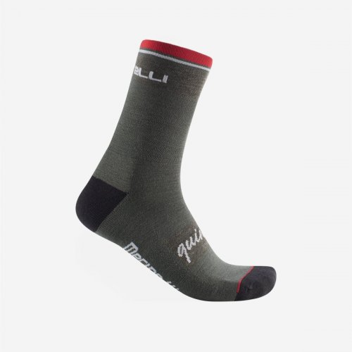 CASTELLI Quindici Soft Merino Sock dunkel grn L/X