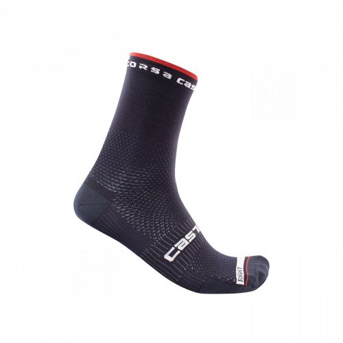 Castelli Rosso Corsa Pro 15 Socken blau