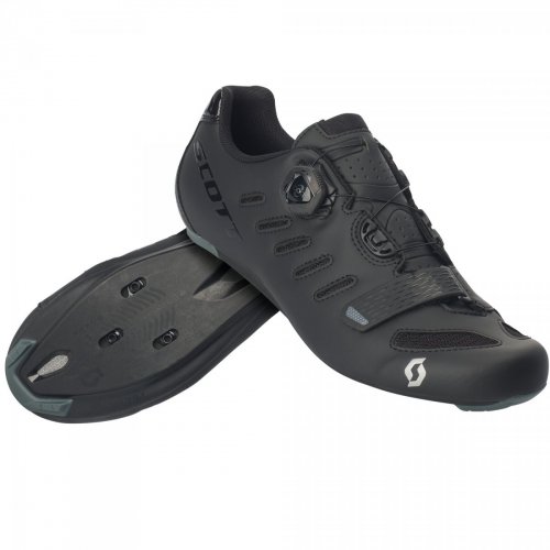 SCOTT Shoe Road Team Boa matt schwarz/glnzend schwarz 48