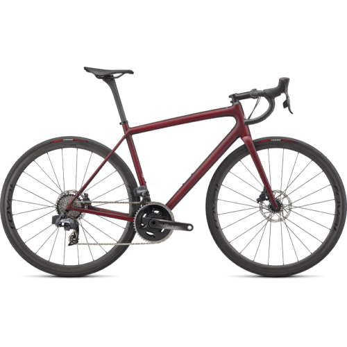 Specialized Aethos Pro - SRAM Force eTap AXS maroon/black tint edge fade 56