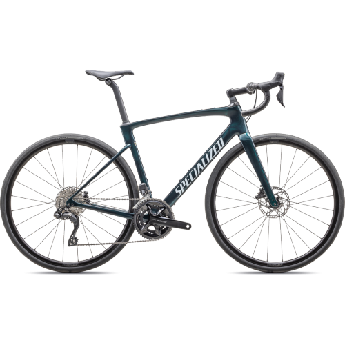 Specialized Roubaix SL8 Comp gloss lagoon tint over carbon/morning mist
