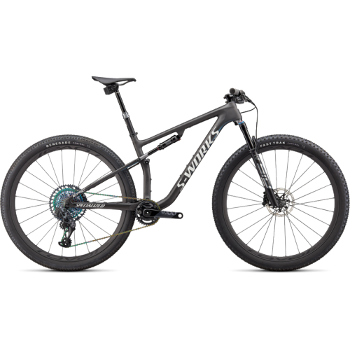 Specialized S-Works Epic satin carbon/color run blue murano pearl/gloss chrome foil logos M