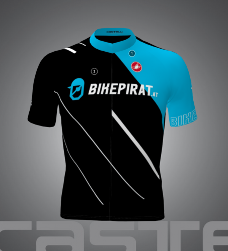 bikepirat.at Teamwear Jersey Pirate-Black kurzarm