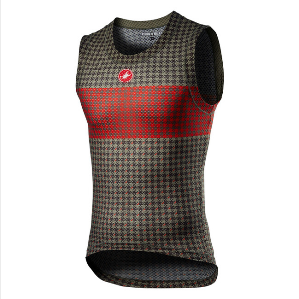Castelli Pro Mesh Sleeveless Men grün/rot