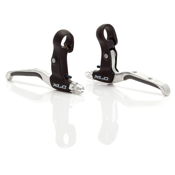 XLC Bremshebelset für V-Brake BL-V05 Gummiert, Alu schwarz/silber