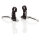 XLC Bremshebelset für V-Brake BL-V05 Gummiert, Alu schwarz/silber