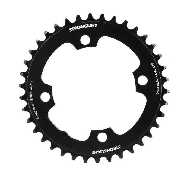 Stronglight Kettenblatt E-Bike Shimano, 38 Zähne, 4-Arm, Lochkreis 104