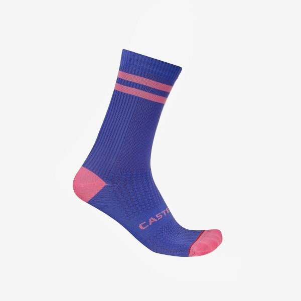 Castelli Originale 18 Sock ultraviolet/rosa giro