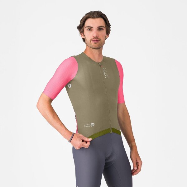 Castelli Corretto Jersey elmwood/rosa giro white